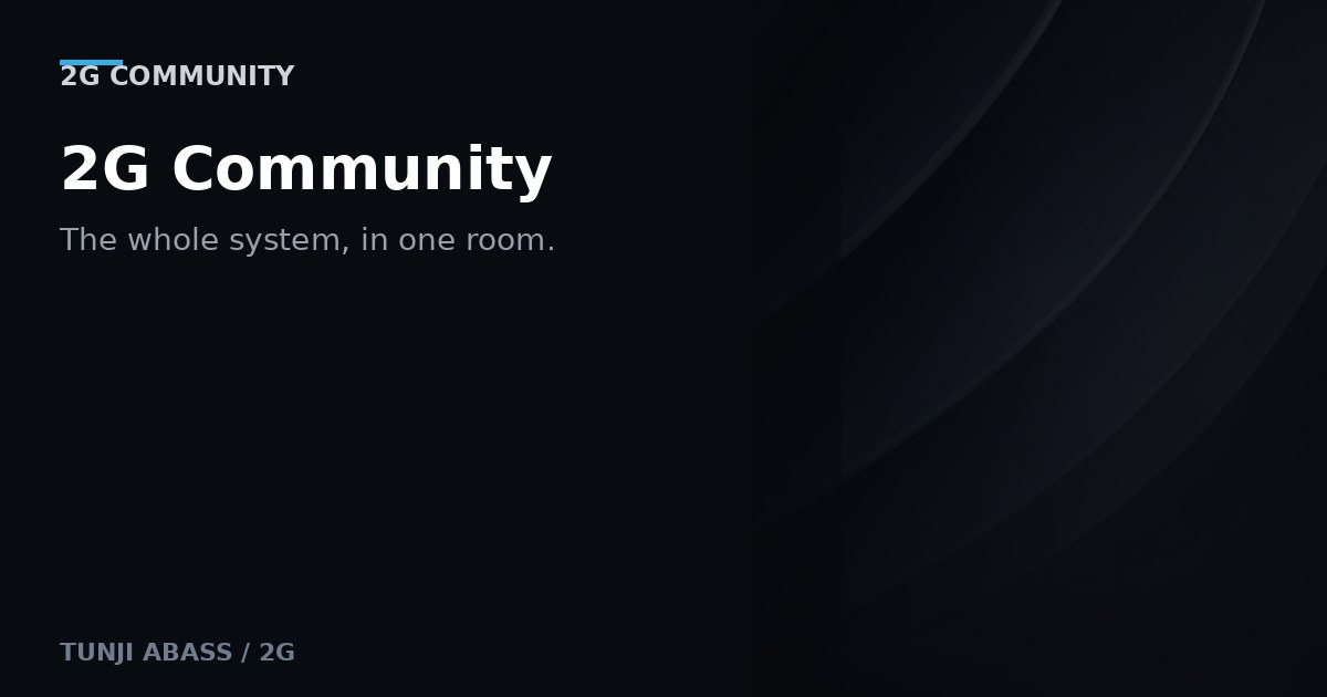 2G Community — members-only finance gym