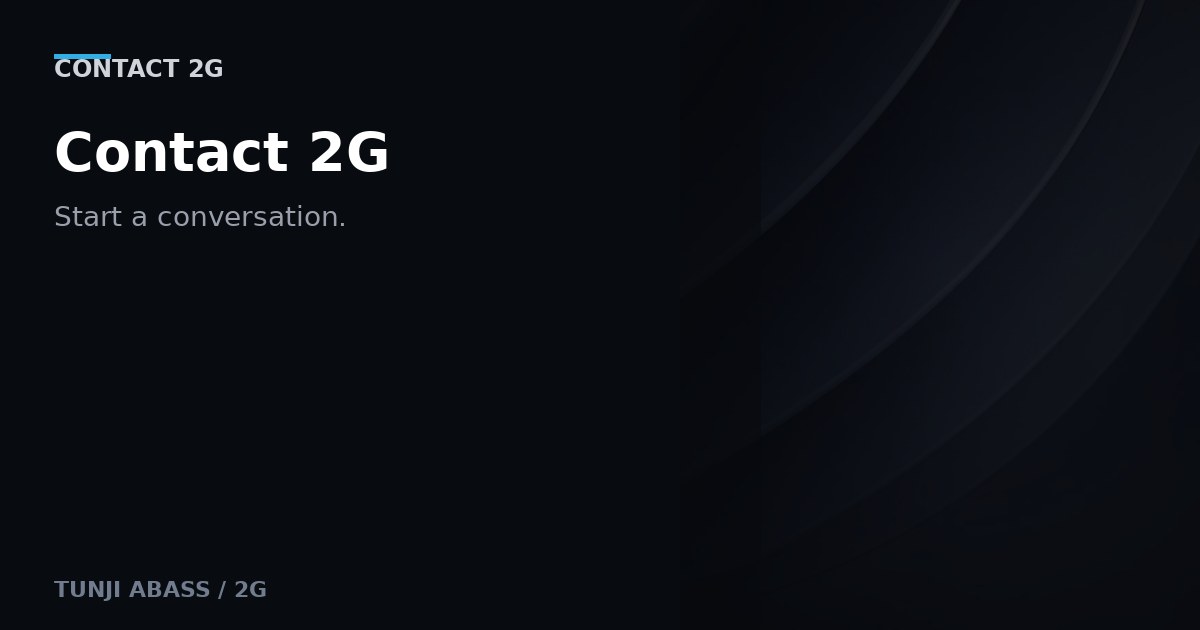 Contact the 2G team