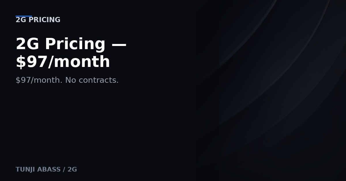 2G membership pricing